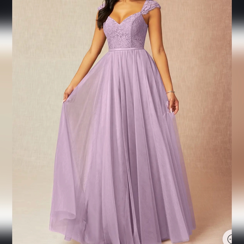 Azazie purple wisteria Luxi bridesmaid dress size 4